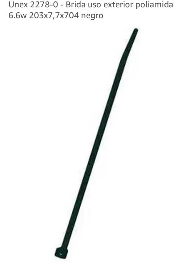 Bridas Unex 2278 Poliamida Negro