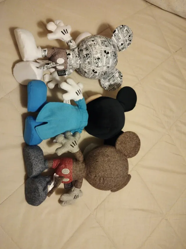 Lote 3 peluches Mickey Mouse