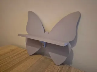 Estanterías Mariposa Madera (Rosa y Gris)