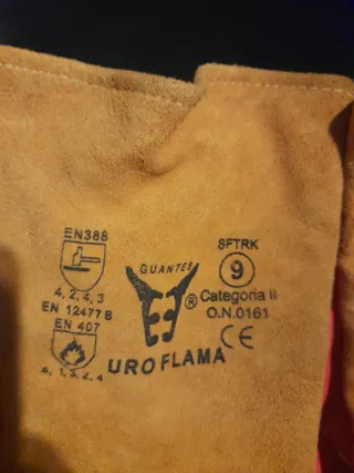 4 Pares Guantes Soldar Talla 9