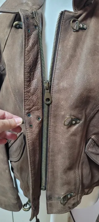 Cazadora Cuero Vintage años 90 