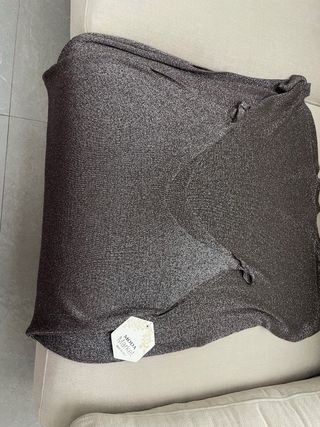 Vestido punto topo con destellos plata T.Única