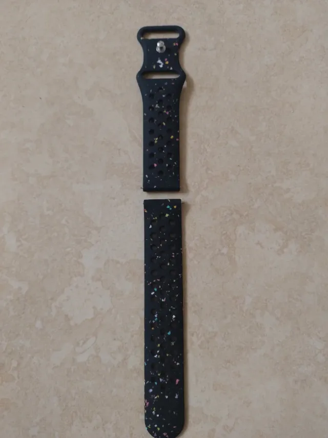 Correa reloj 20mm negra multicolor