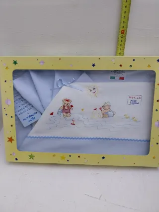 Coordinato culla lenzuolino + federa + sotto