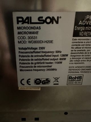 Microondas Diamond Palson