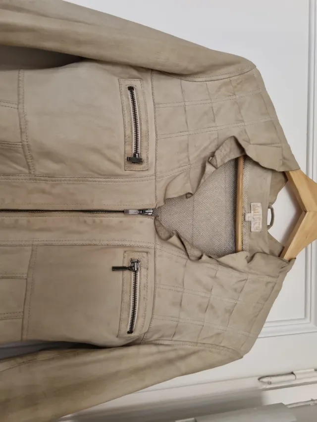 Cazadora Piel TS Wish Beige