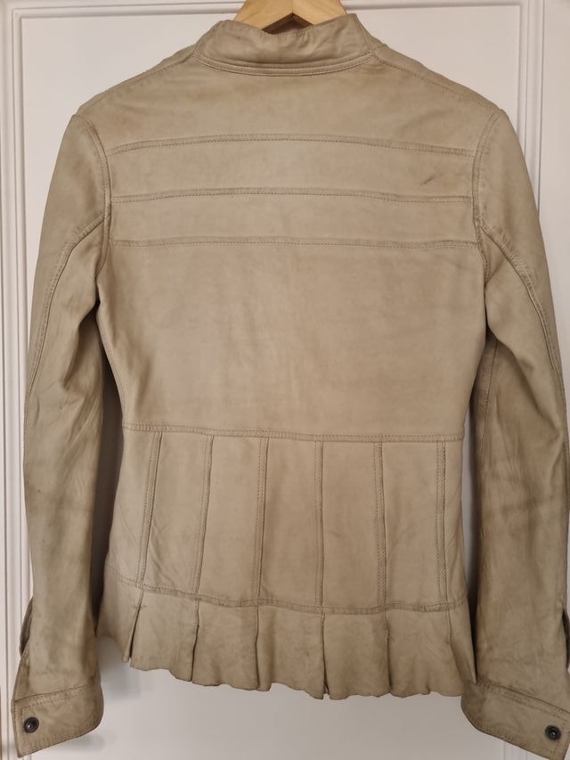 Cazadora Piel TS Wish Beige