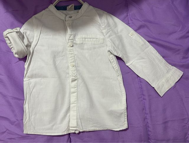 Camisa blanca manga larga