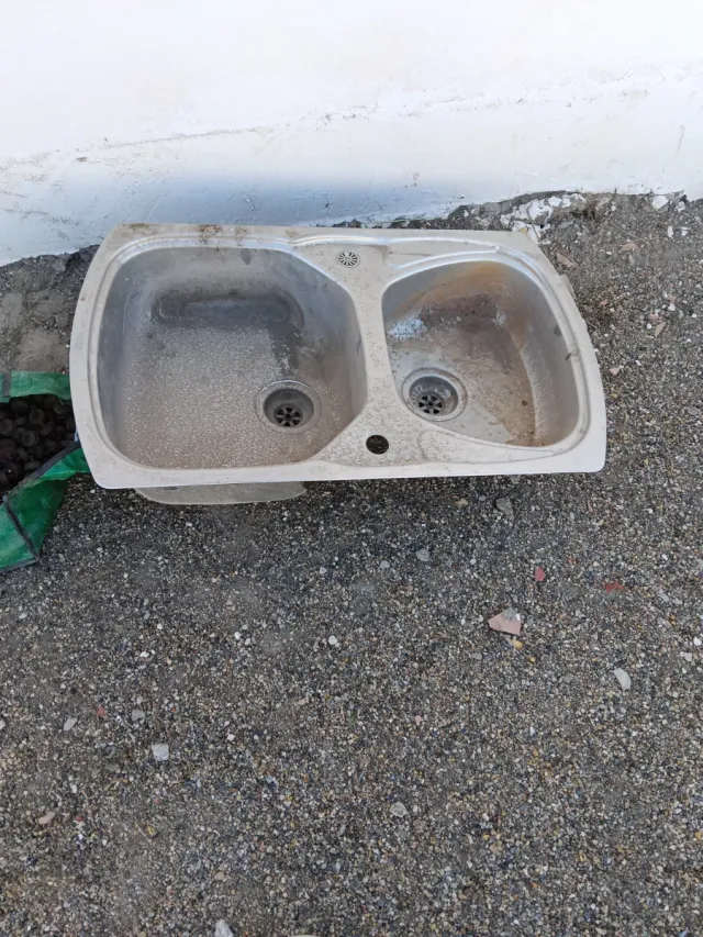 Fregadero doble seno metálico 50. *85