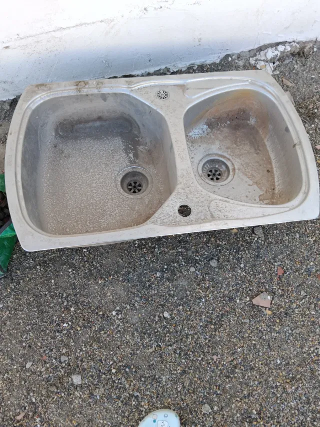 Fregadero doble seno metálico 50. *85