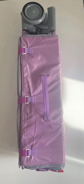 Cuna de viaje rosa