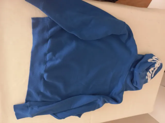 Sudadera azul con logo pequeño