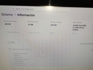 Ordenador Intel i5-2400 6GB RAM 500GB HDD W11Pro