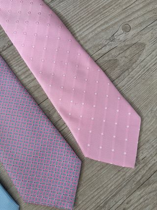 Lote 4 corbatas rosa y azul