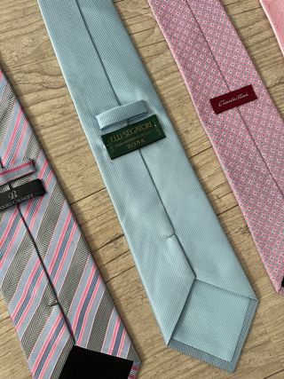 Lote 4 corbatas rosa y azul