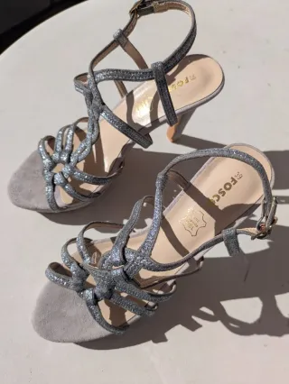 Sandalias FOSCO Talla 39 Gris/Plata