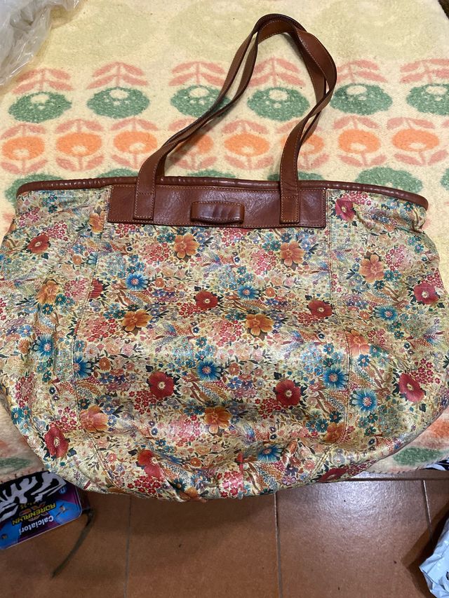 Borsa shopping vintage Furla floreale