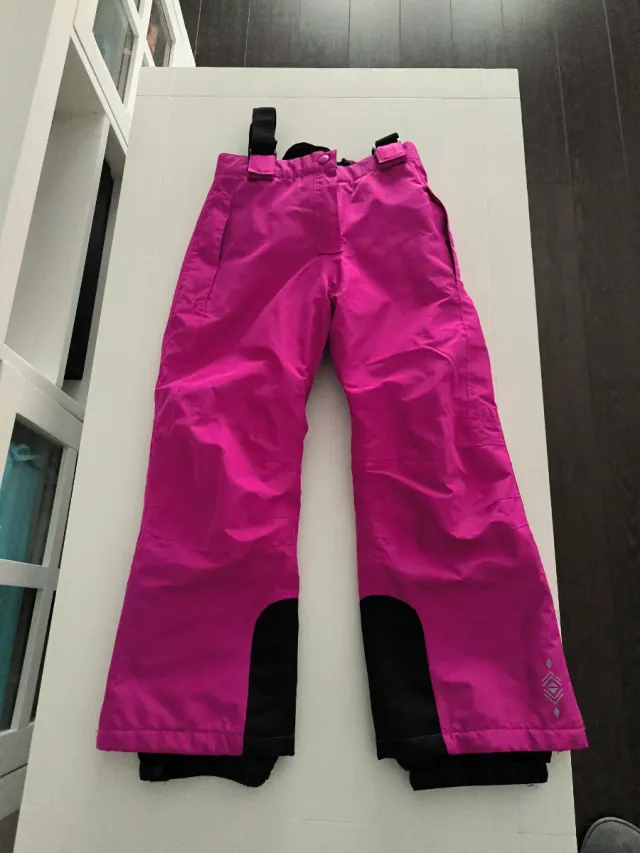 Pantalón esquí niña 122-128 cms Crivit Pro fucsia.