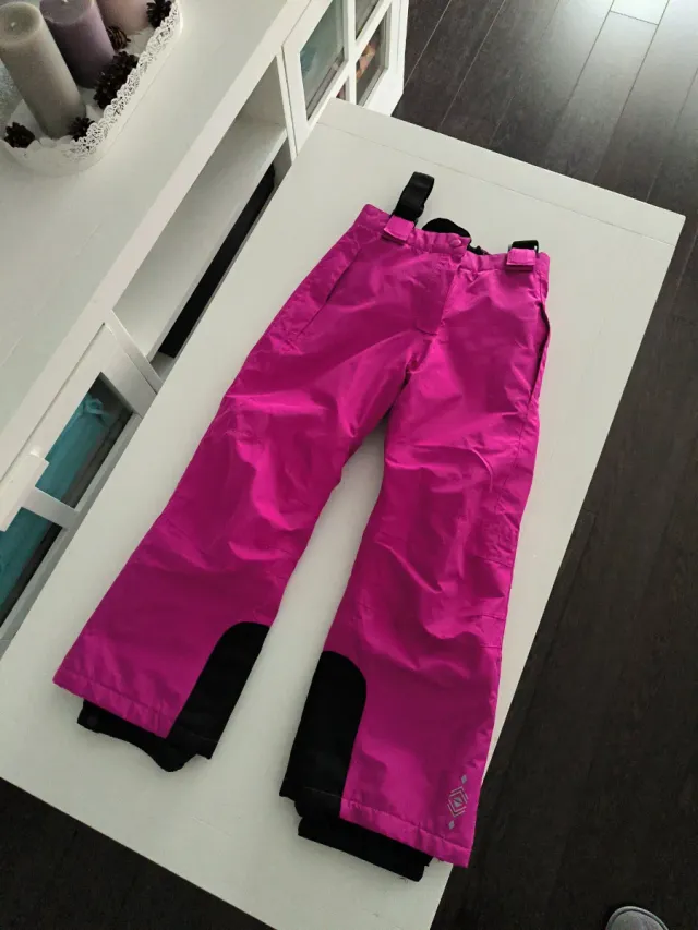 Pantalón esquí niña 122-128 cms Crivit Pro fucsia.