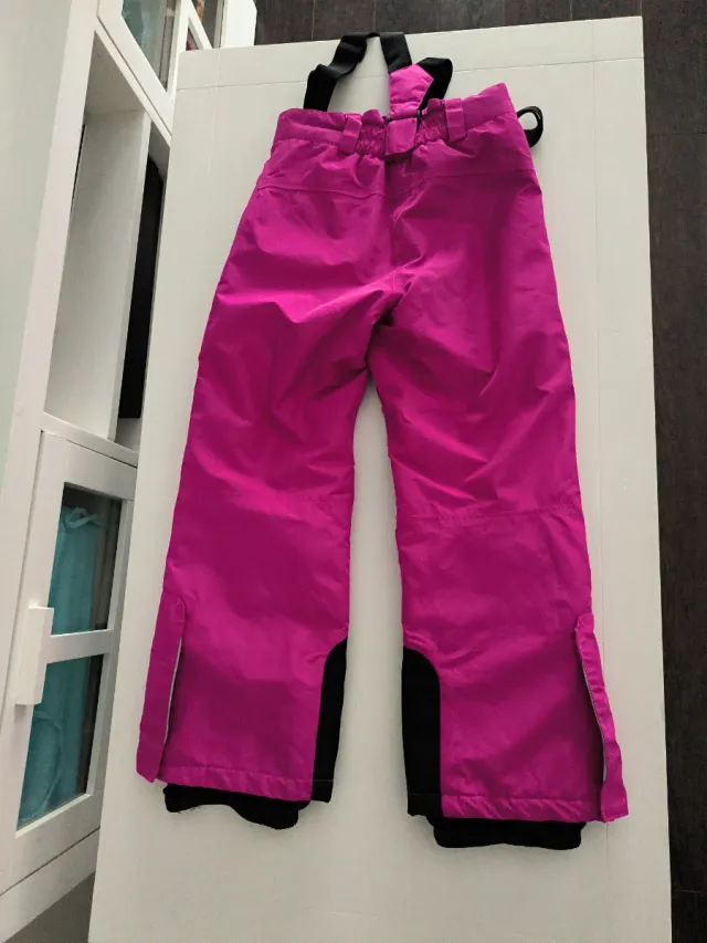 Pantalón esquí niña 122-128 cms Crivit Pro fucsia.