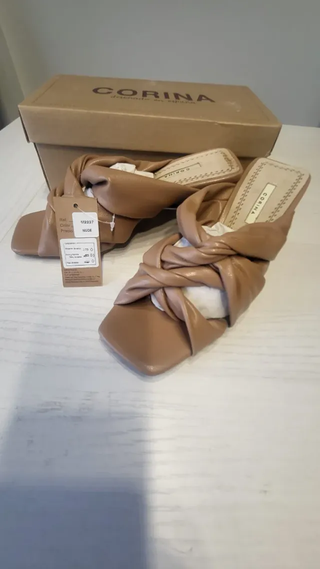 Sandalias tacón color Nude Talla 36