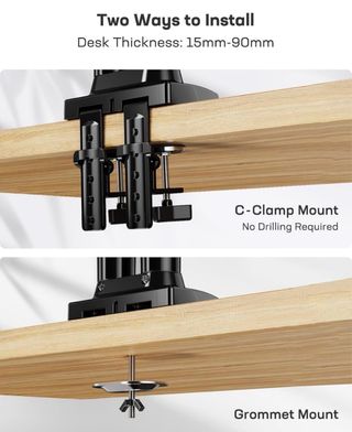 Soporte Doble Monitor Negro