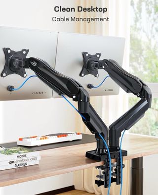 Soporte Doble Monitor Negro