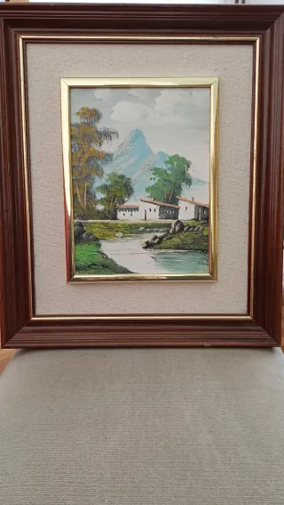 Cuadro acrílico paisaje montaña