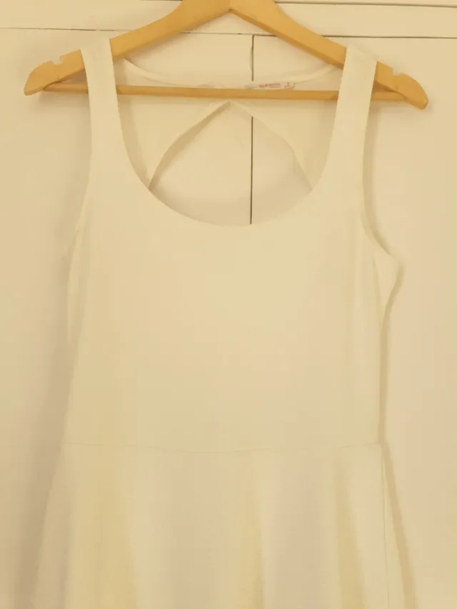 Vestido blanco punto elástico