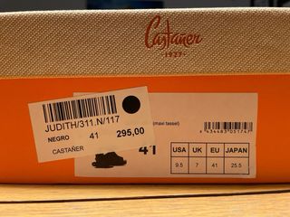 Alpargatas Castañer ante negro t. 41