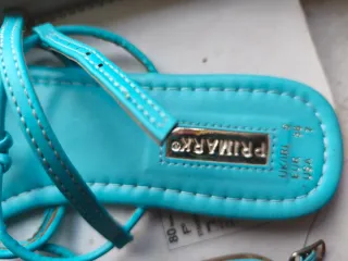 Sandalias planas Primark azul turquesa talla 38
