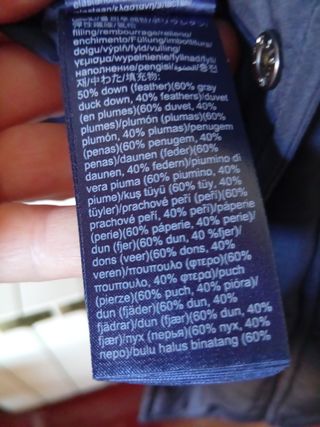 Anorak plumas Tommy Hilfiger Azul Hombre.