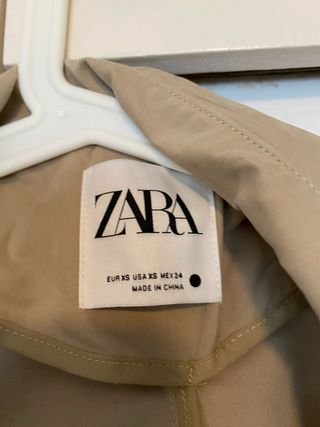Gabardina Zara Beige Talla XS