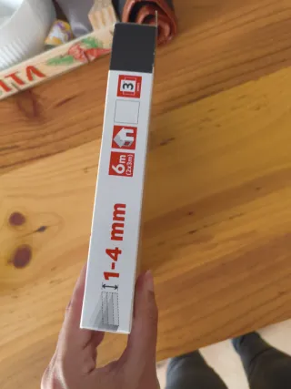 Burlete Axton 6m Blanco 1-4mm