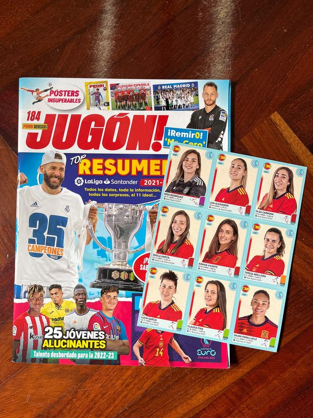 Revista Jugón 184 con cromos Selección Española