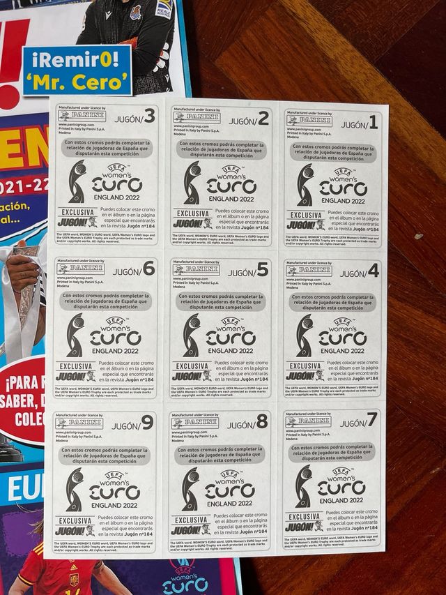 Revista Jugón 184 con cromos Selección Española