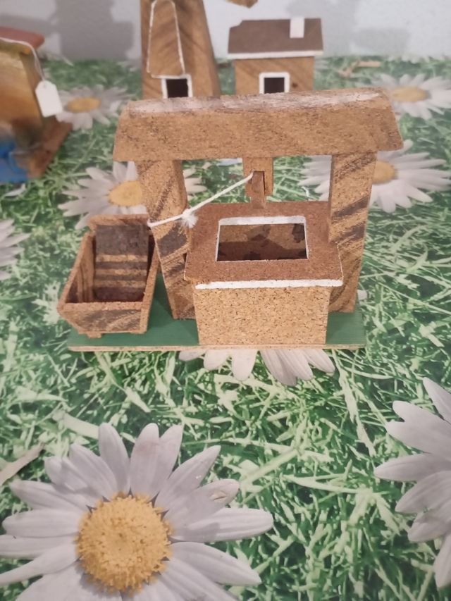 Lote 3 Piezas Belén Casa Corcho