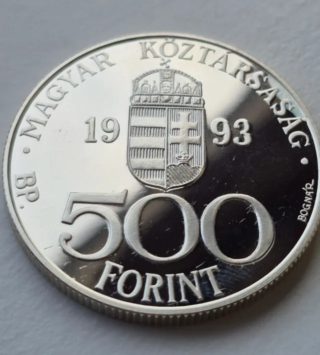 Hungría 31.46 g 500 Forint 1993 Plata proof