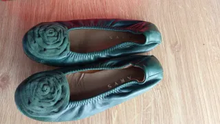 Bailarinas Clarys piel verde T.33