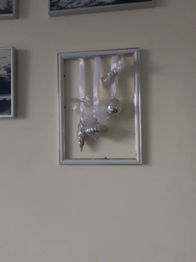 Cuadro Decorativo Navidad Plata