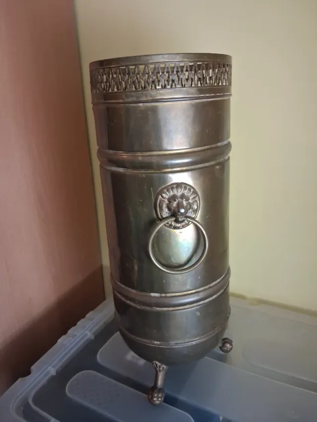 Paragüero latón antiguo vintage