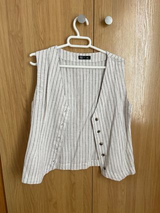 Chaleco verde y blanco