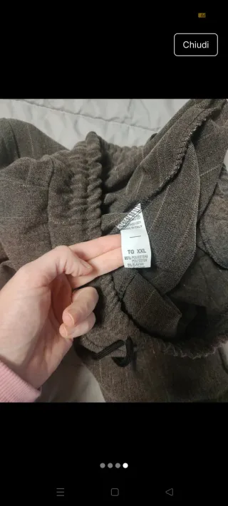 Pantaloni marrone a righe