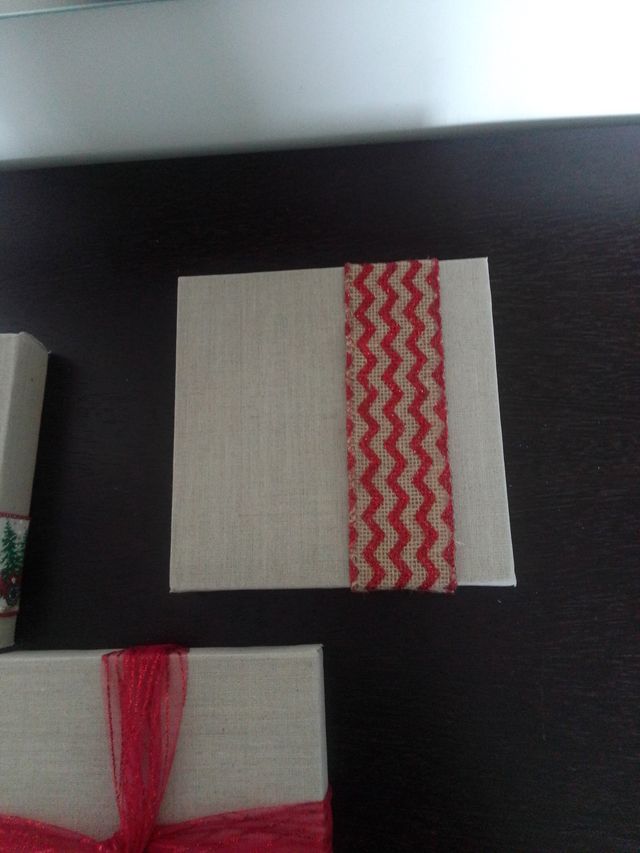 Cuadros de Navidad Beige y Rojo