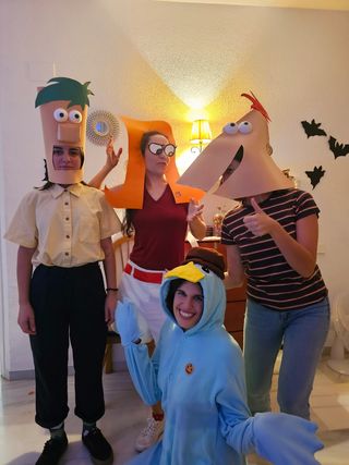 Disfraz Phineas y Ferb Caretas