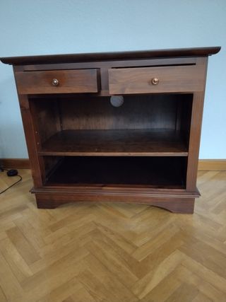 Mesa auxiliar de madera para TV y otros dispositiv