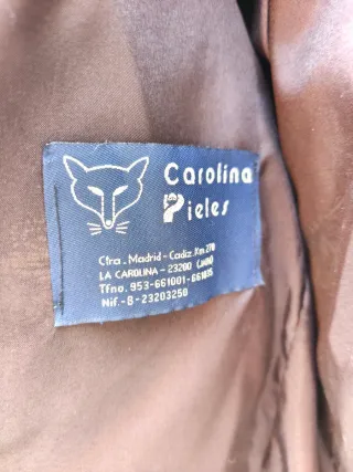 Abrigo de piel de Mutón Talla 40 Negro/Marrón