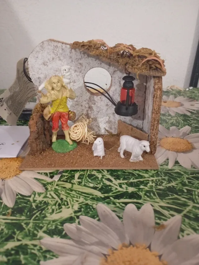 Pastor con luz para belén