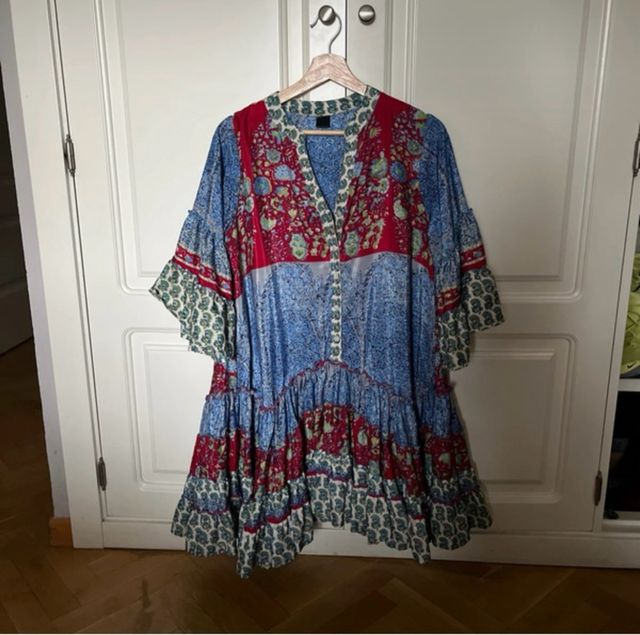 Vestido hindú estampado talla única