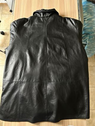 Cappotto in vera pelle nero | 100% artigianale